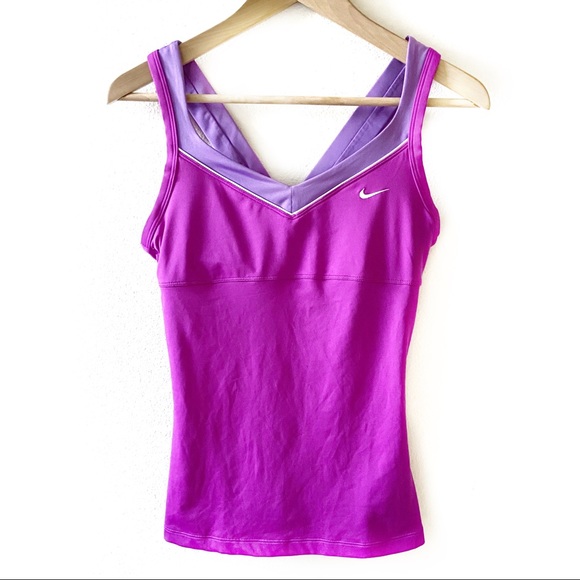 Nike Tops - Nike Dri-Fit Pink and Purple Sports Bra Tank